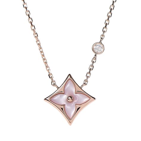 louis vuitton pink diamond necklace|louis vuitton necklace silver.